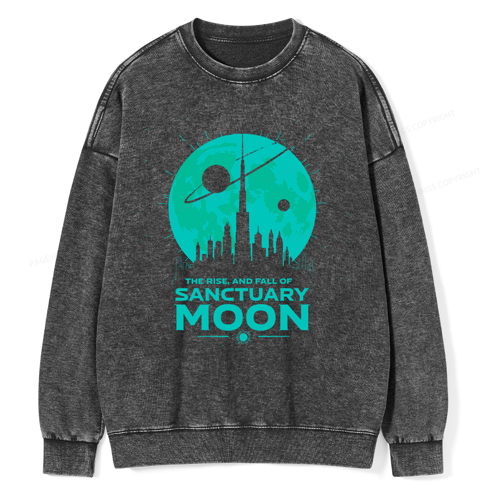 Pagewings Sanctuary Moon Unisex Washed Sweatshirt
