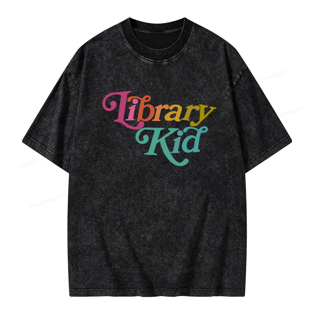 Pagewings Library Shirt Librarian Shirt Unisex Washed T-shirt