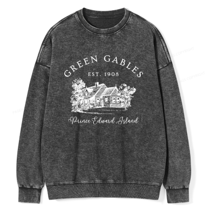 Pagewings Green Gables EST 1908 Unisex Washed Sweatshirt
