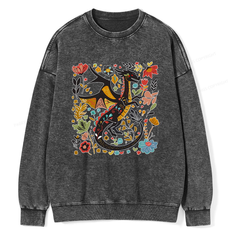 Pagewings Fantasy Reader Unisex Washed Sweatshirt
