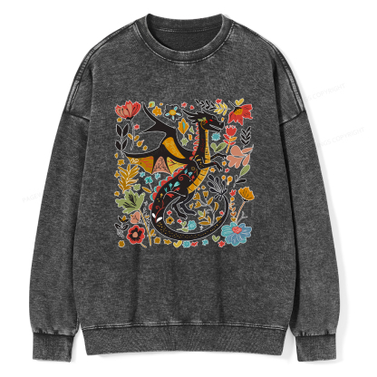 Pagewings Fantasy Reader Unisex Washed Sweatshirt