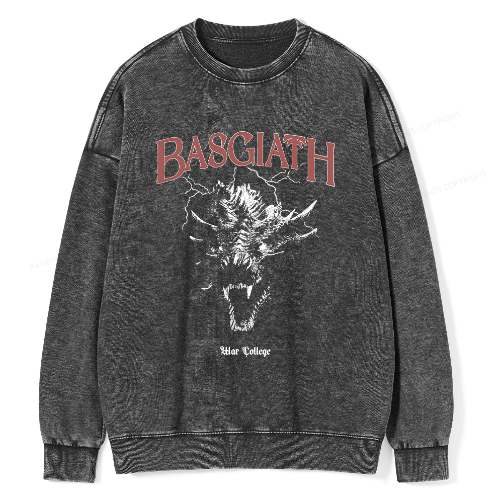 Pagewings Basgiath war college Unisex Washed Sweatshirt