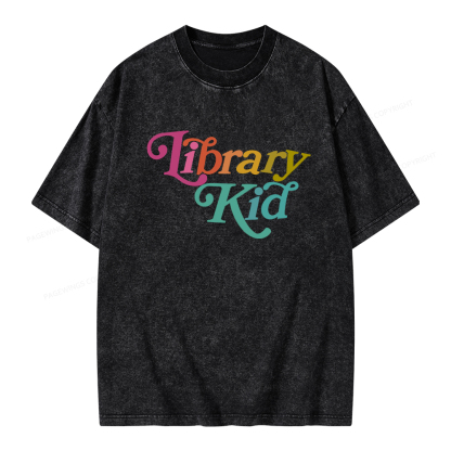 Pagewings Library Shirt Librarian Shirt Unisex Washed T-shirt
