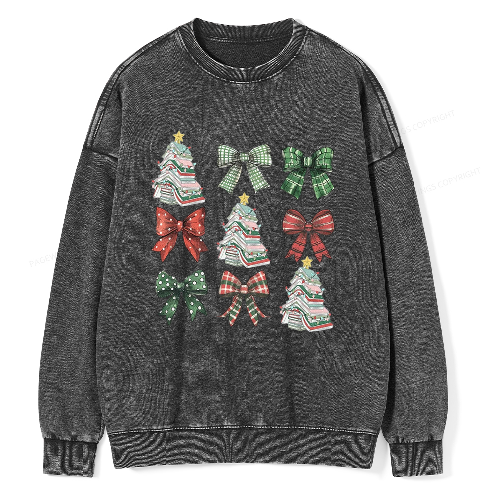 Pagewings Booked for Christmas Unisex Washed Sweatshirt
