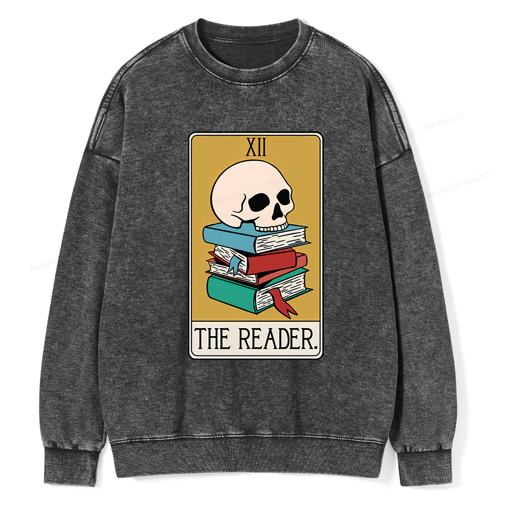 Pagewings Funny Tarot Shirt Tarot Card Funny Shirt Unisex Washed Sweatshirt