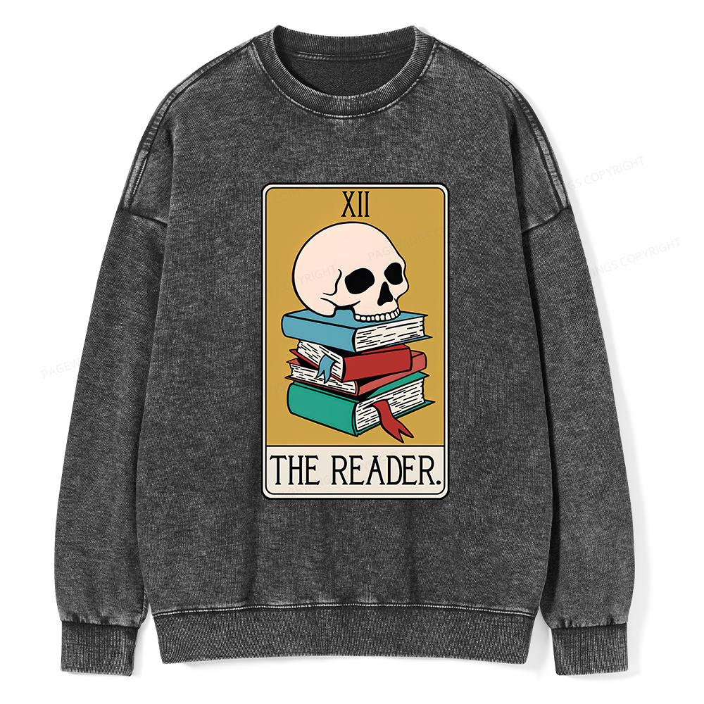 Pagewings Funny Tarot Shirt Tarot Card Funny Shirt Unisex Washed Sweatshirt