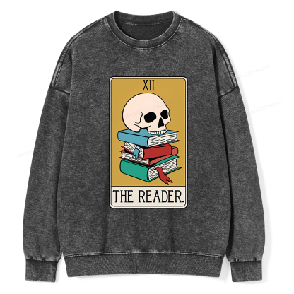 Pagewings Funny Tarot Shirt Tarot Card Funny Shirt Unisex Washed Sweatshirt