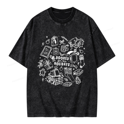 Pagewings Booked For The Holidays Unisex Washed T-shirt