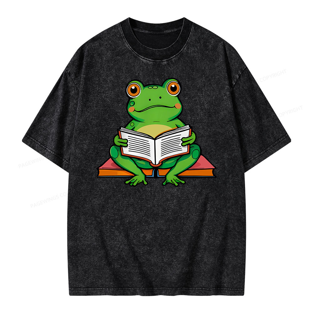 Pagewings reading book T-Shirts Unisex Washed T-shirt