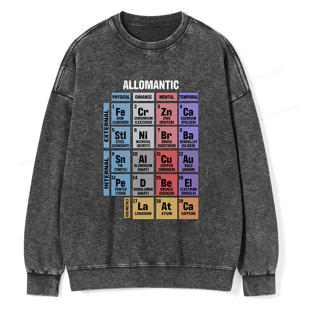 Pagewings Allomantic Unisex Washed Sweatshirt