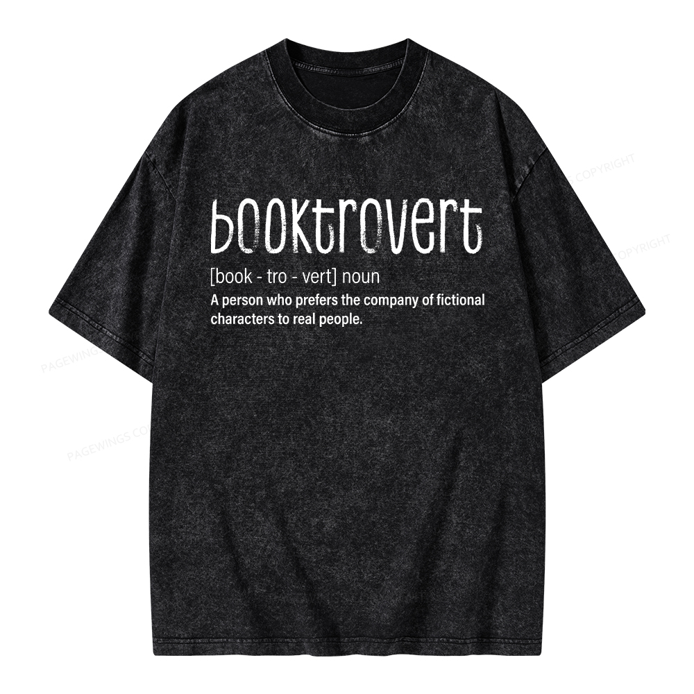 Pagewings Booktrovert Unisex Washed T-shirt