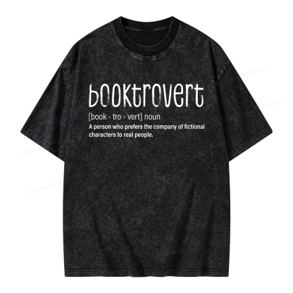 Pagewings Booktrovert Unisex Washed T-shirt