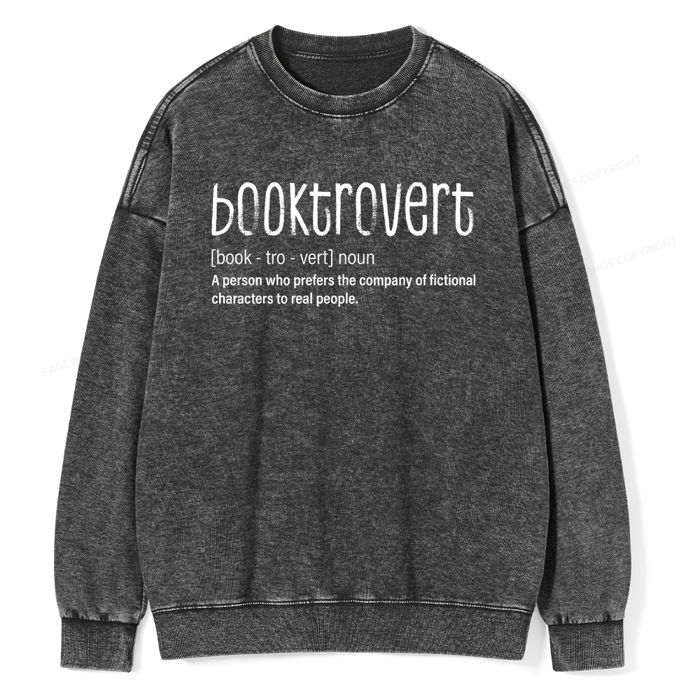 Pagewings Booktrovert Unisex Washed Sweatshirt