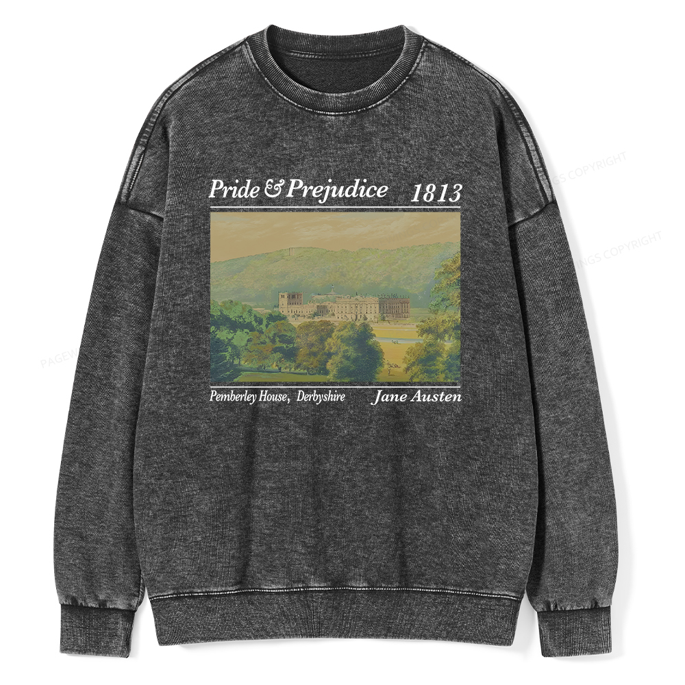 Pagewings Pemberley House Unisex Washed Sweatshirt