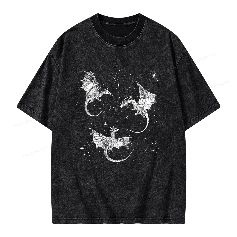 Pagewings Dragon Fantasy Unisex Washed T-shirt