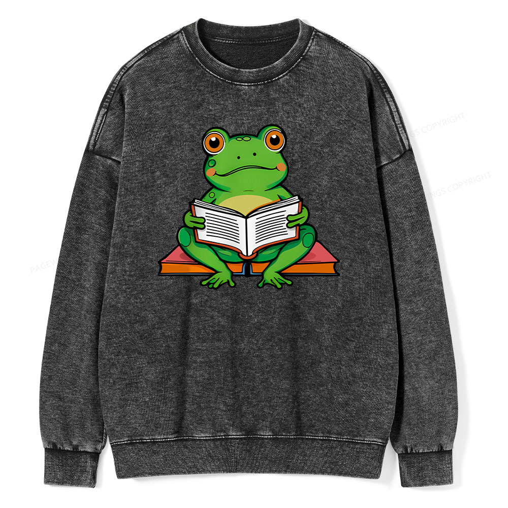 Pagewings reading book T-Shirts Unisex Washed Sweatshirt