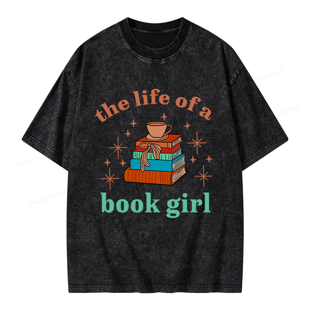 Pagewings The Life of a Book Girl Unisex Washed T-shirt