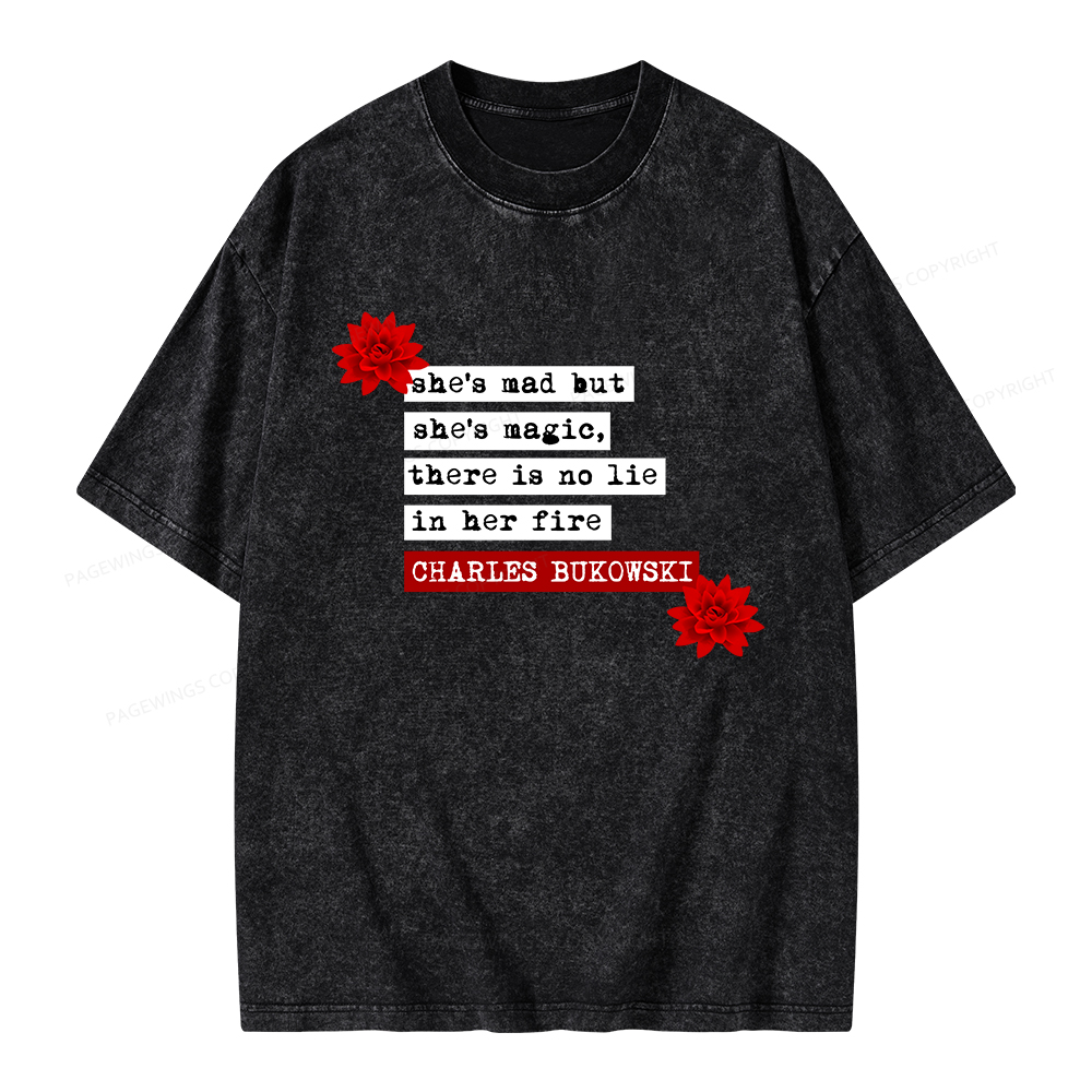 Pagewings She's Mad But Magic Unisex Washed T-shirt