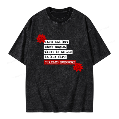 Pagewings She's Mad But Magic Unisex Washed T-shirt