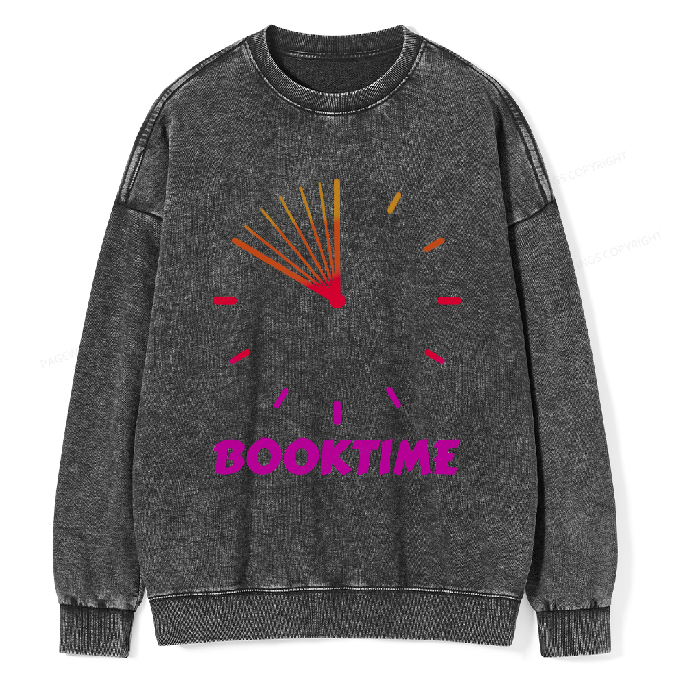 Pagewings Booktime Unisex Washed Sweatshirt