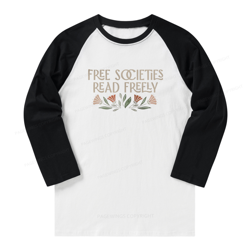 Pagewings Read Freely Long Sleeve Raglan T-shirt