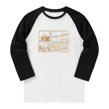 Pagewings Velaris Acotar Long Sleeve Raglan T-shirt
