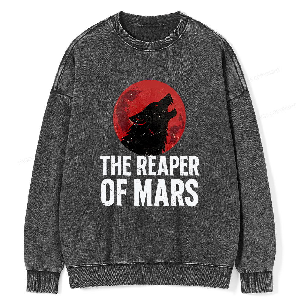 Pagewings The Reaper of Mars Unisex Washed Sweatshirt