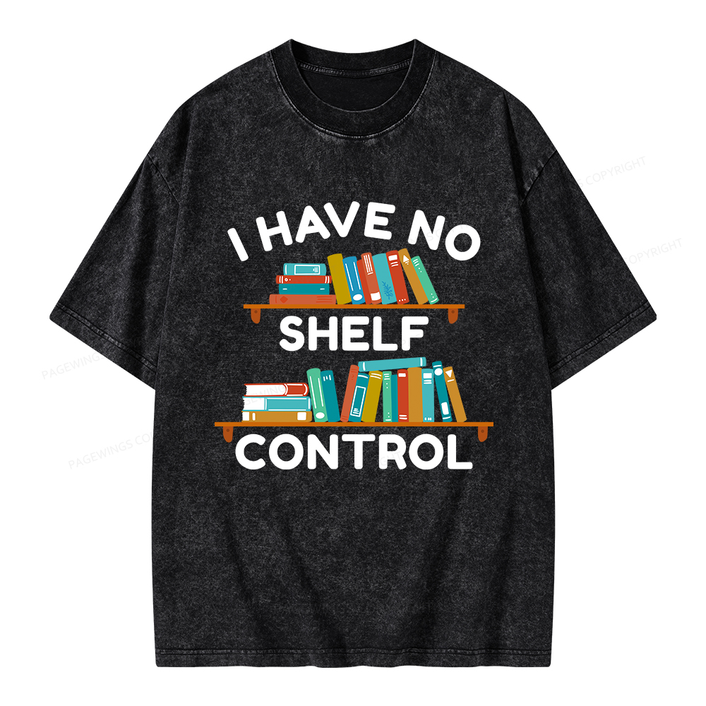 Pagewings I Have No Shelf Control Unisex Washed T-shirt