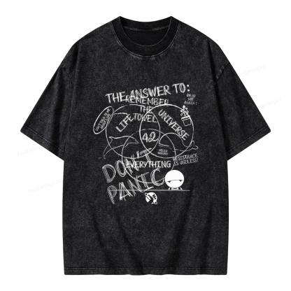 Pagewings The Answer Is 42 Unisex Washed T-shirt