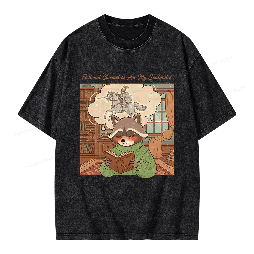 Pagewings Fictional Characters Are My Soulmates Unisex Washed T-shirt