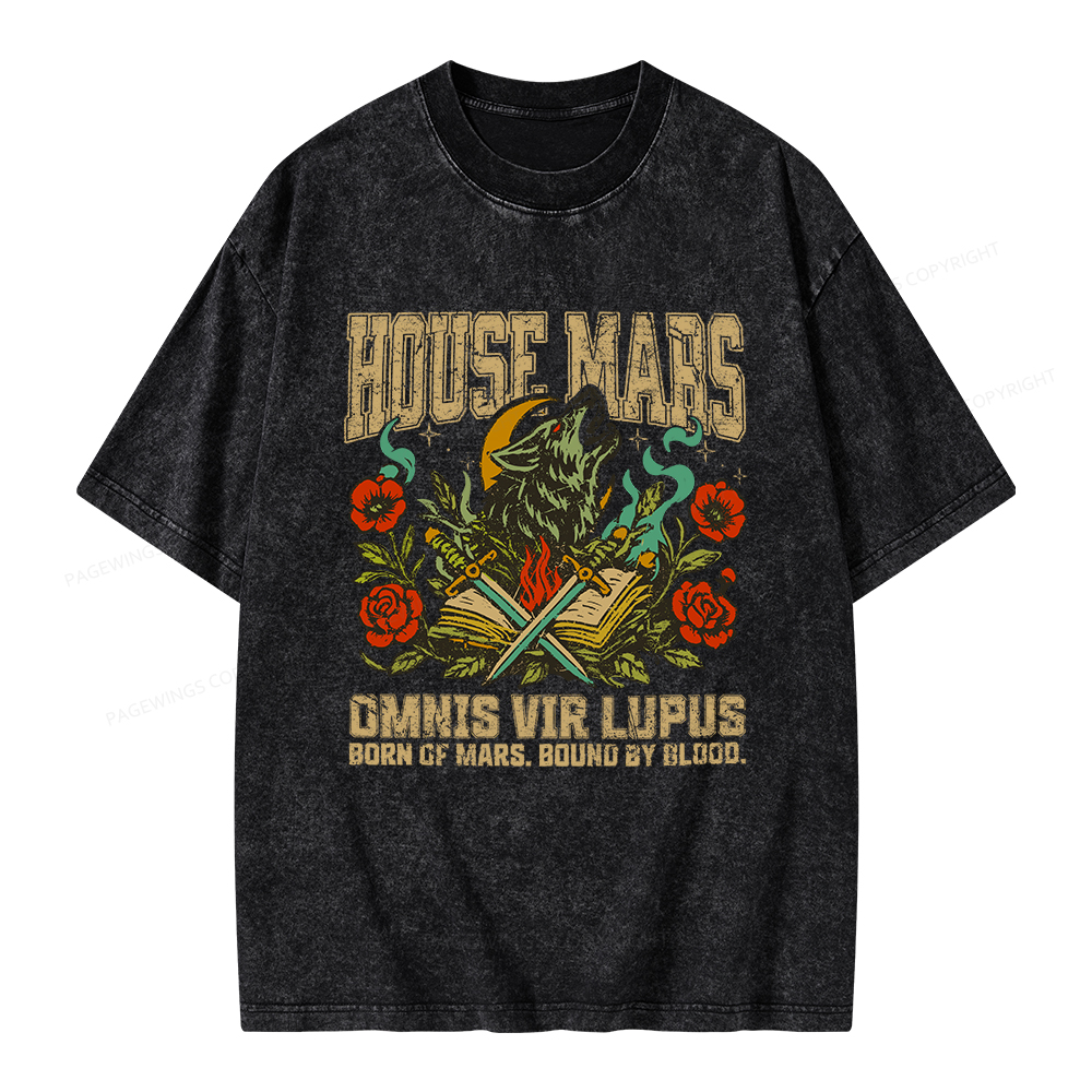 Pagewings House Mars Unisex Washed T-shirt