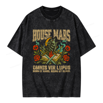 Pagewings House Mars Unisex Washed T-shirt