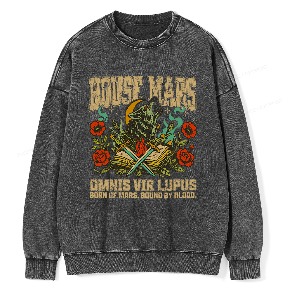 Pagewings House Mars Unisex Washed Sweatshirt
