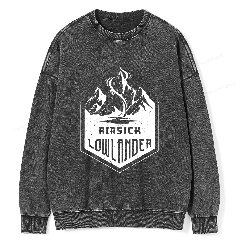 Pagewings Airsick Lowlander Unisex Washed Sweatshirt