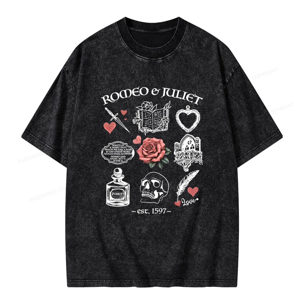 Pagewings Romeo and Juliet Unisex Washed T-shirt