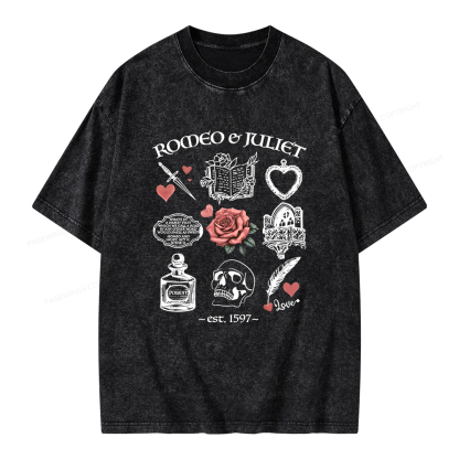 Pagewings Romeo and Juliet Unisex Washed T-shirt