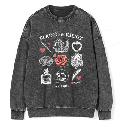 Pagewings Romeo and Juliet Unisex Washed Sweatshirt