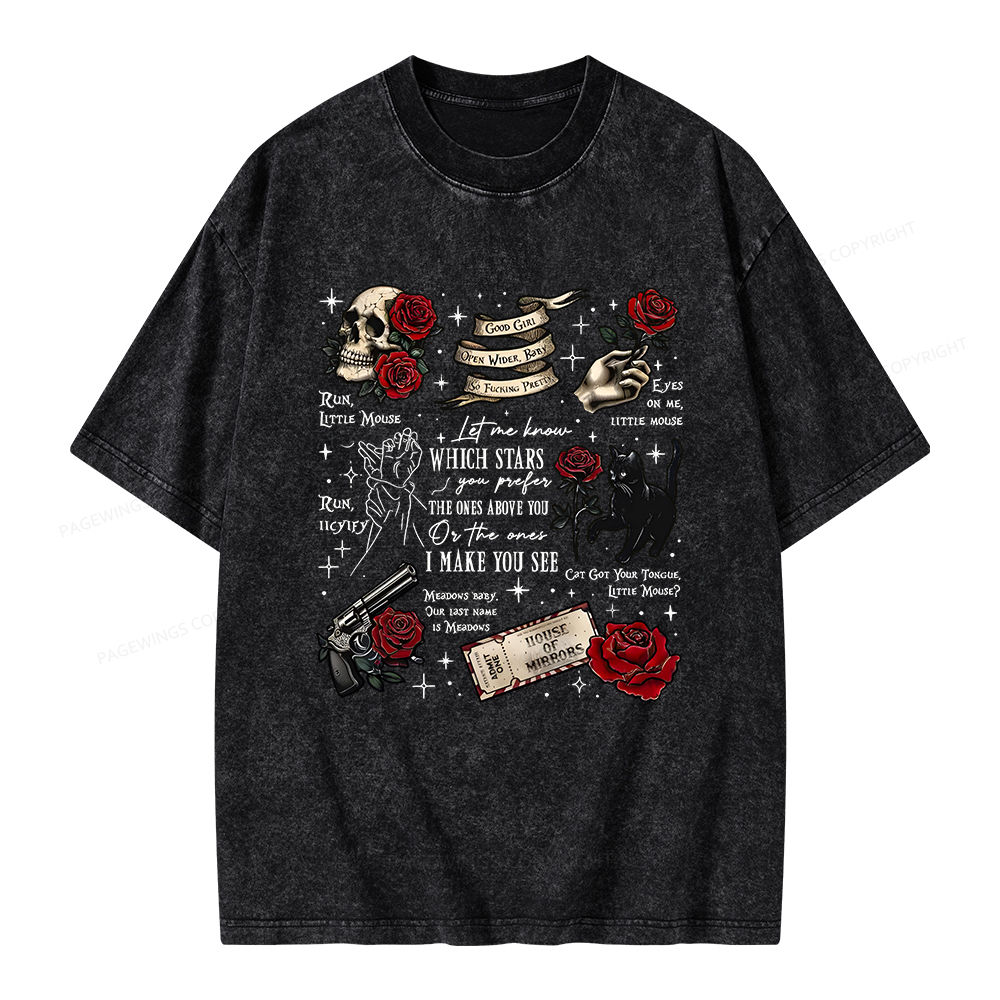 Pagewings Run Little Mouse Unisex Washed T-shirt