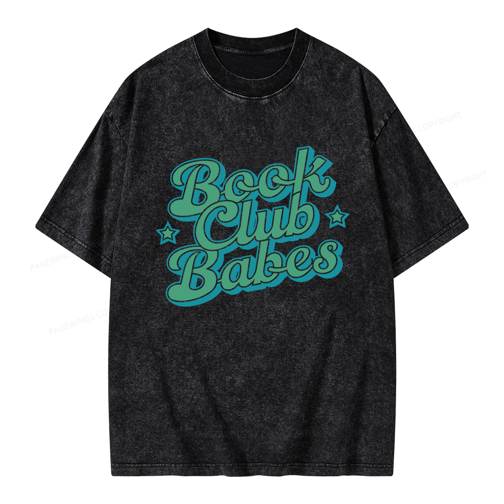 Pagewings Book Club Babes Unisex Washed T-shirt