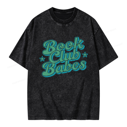 Pagewings Book Club Babes Unisex Washed T-shirt