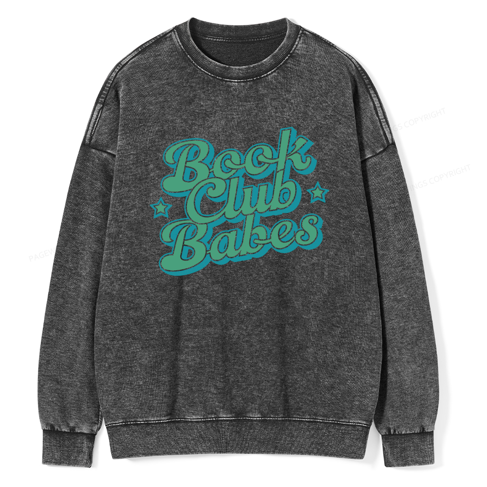 Pagewings Book Club Babes Unisex Washed Sweatshirt