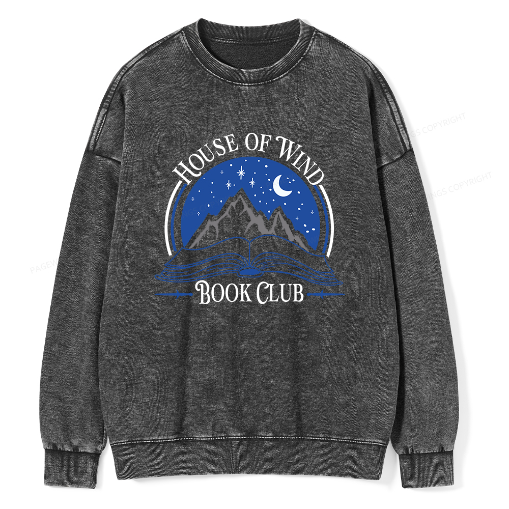 Pagewings House of Wind Book Club Unisex Washed Sweatshirt