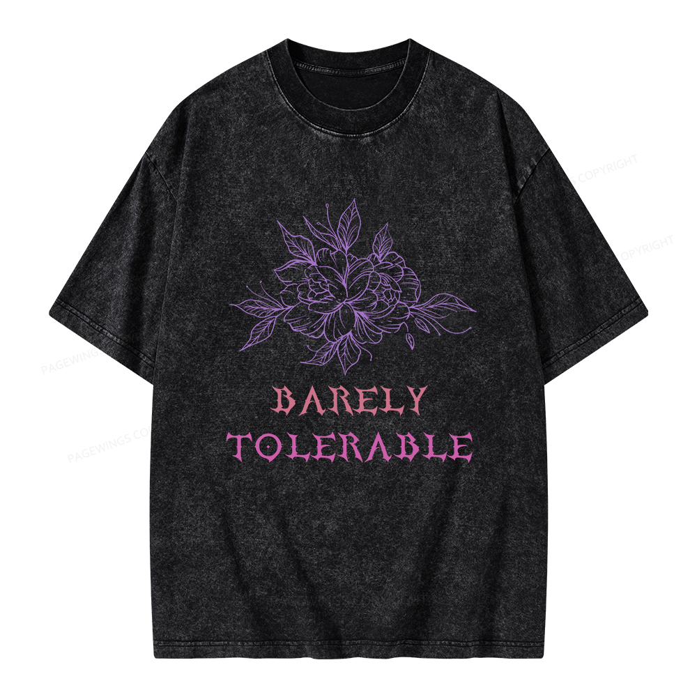 Pagewings Barely Tolerable Unisex Washed T-shirt