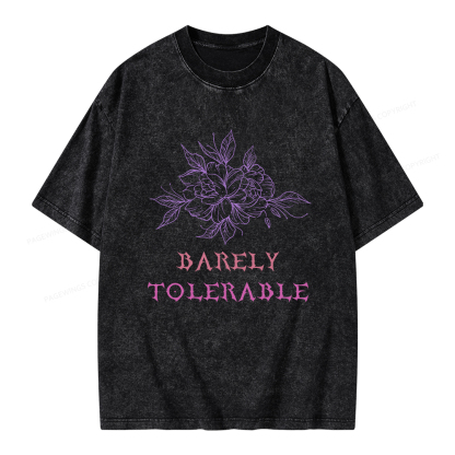 Pagewings Barely Tolerable Unisex Washed T-shirt