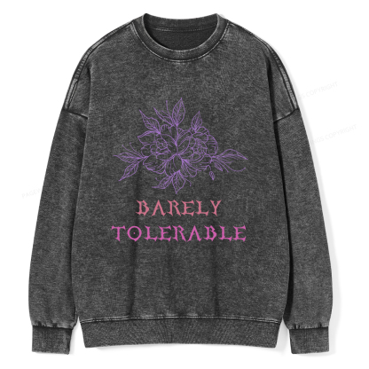 Pagewings Barely Tolerable Unisex Washed Sweatshirt