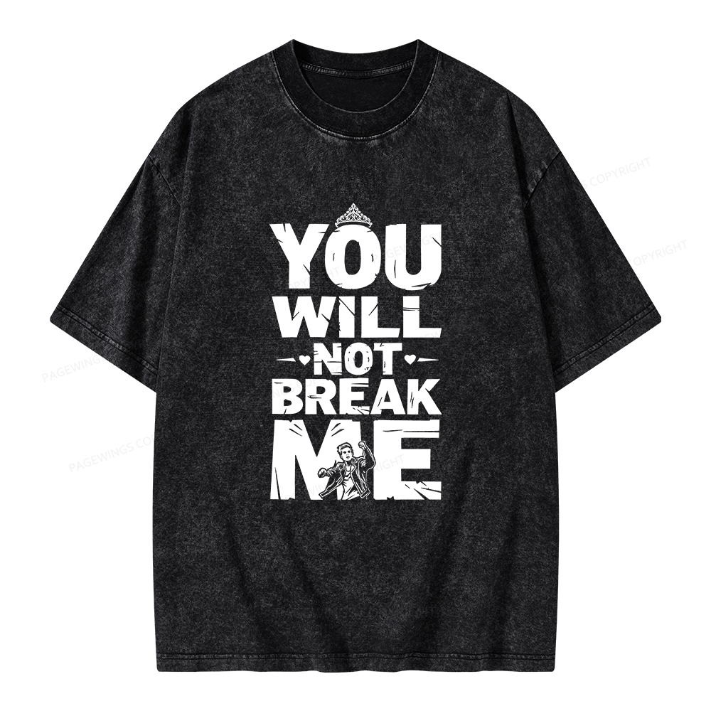 Pagewings You Will Not Break Me Unisex Washed T-shirt