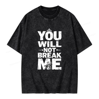 Pagewings You Will Not Break Me Unisex Washed T-shirt