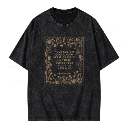 Pagewings Personalized Quote Unisex Washed T-shirt