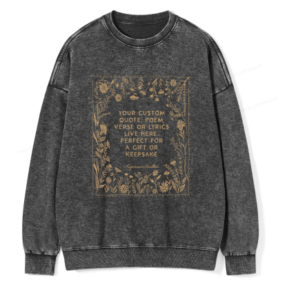 Pagewings Personalized  Quote Unisex Washed Sweatshirt