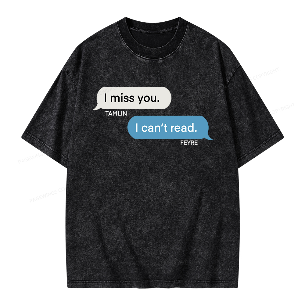 Pagewings  Fantasy I Can’t Read Unisex Washed T-shirt